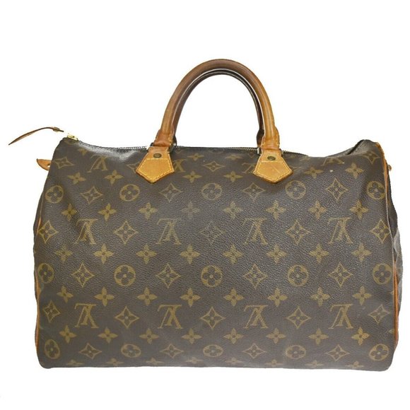 LOUIS VUITTON Speedy 35 Travel Hand Bag Monogram Leather Brown - Picture 2 of 15